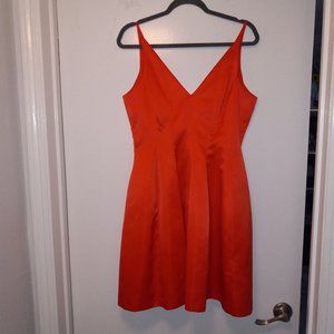 Badgley Mischka Belle orange coral dress Size 8